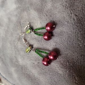 CHERRY DANGLE EARRINGS